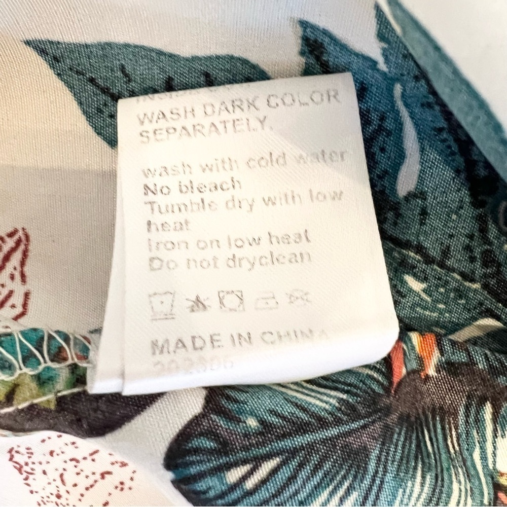 PatPat Men’s Hawaiian Print Lightweight Button Down Top Size Large - Picture 11 of 11